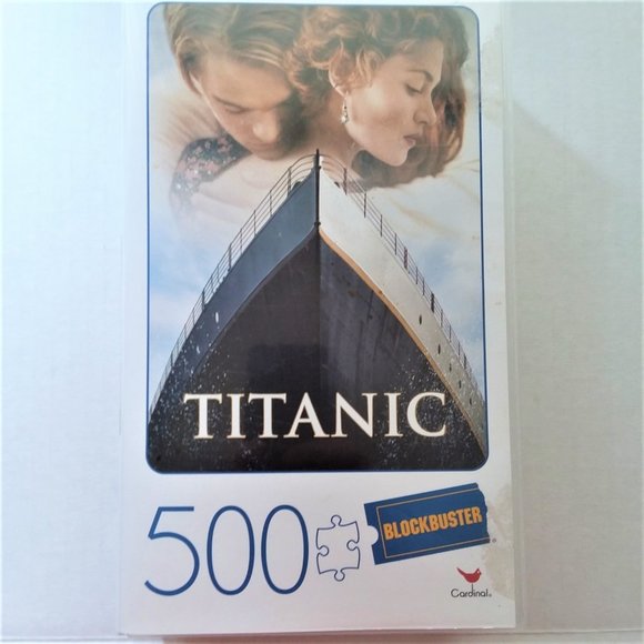 NEW Puzzle Titanic Blockbuster 500 Pc Cardinal In VHS case Movie Sealed Love - Picture 1 of 4
